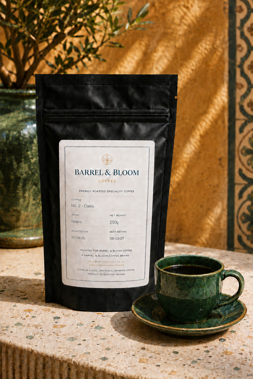 No. 2 - Dales coffee cup lifestyle from Barrel & Bloom Coffee